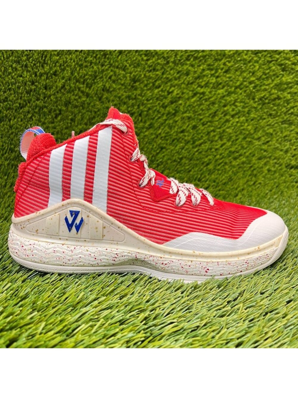Adidas‎ John Wall J Scarlet Red Boys Size 6Y Athletic Basketball Shoes Sneakers
